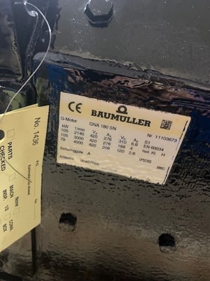 105 KW HP 2140 RPM Baumuller, TEBV, 420 VA, 310 VF - Image 1