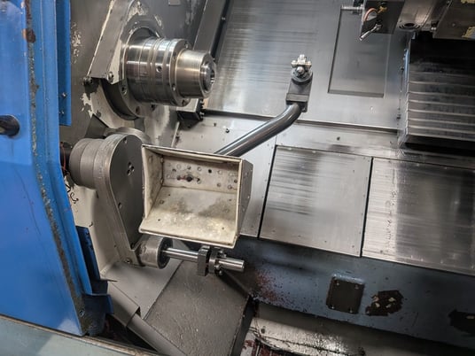 Hyundai Kia #SKT15LMS, CNC Lathe, 6k RPM, 1.75" diameter spindle, Ecoloader, Fanuc Oi-TB, 2005 - Image 8