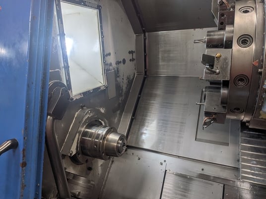 Hyundai Kia #SKT15LMS, CNC Lathe, 6k RPM, 1.75" diameter spindle, Ecoloader, Fanuc Oi-TB, 2005 - Image 10