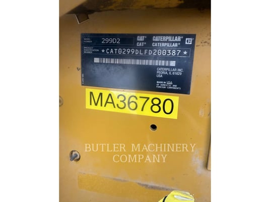 Caterpillar 299D2 C3H3, Track Loader, 2880 hours, S/N: FD200387, 2015 - Image 6