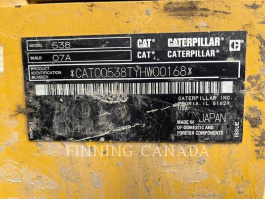 Caterpillar 538-07, Excavator, 3449 hours, S/N: YHW00168, 2022 - Image 6