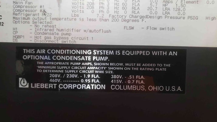 5 Ton, Liebert #Challenger-3000, CRAC, 208 Volts, 3PH, BU071WG Upflow - Image 5