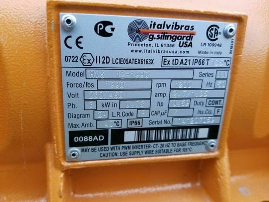 Kason #MVSI-12-1990, screener vibrator, unused - Image 4