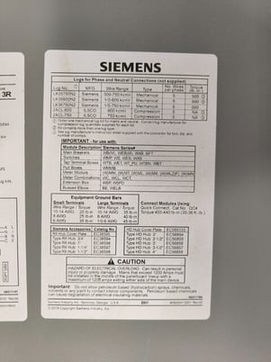 1600 Amps, Siemens WTB31600CU, Power Mod, Tap Box Module, 1200 A Bus, 240 VAC, 3 PH, 3R - Image 4