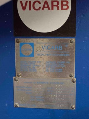 100 PSI, Vicarb Heat Exchange, 1994 - Image 6