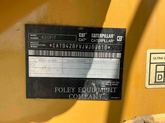 Cat 420FIT, Backhoe Loader, 2299 hours, S/N: JWJ00610, 2012 - Image 6