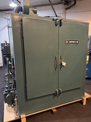 56" width x 60" H x 32" L Grieve #SB-350, cabinet oven, gas fired, class A, solvent rated, 350&deg;F - Image 1