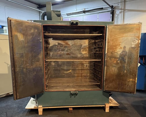56" width x 60" H x 32" L Grieve #SB-350, cabinet oven, gas fired, class A, solvent rated, 350&deg;F - Image 6