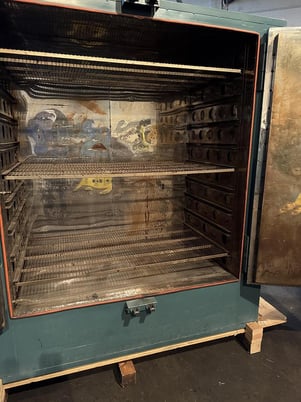 56" width x 60" H x 32" L Grieve #SB-350, cabinet oven, gas fired, class A, solvent rated, 350&deg;F - Image 7