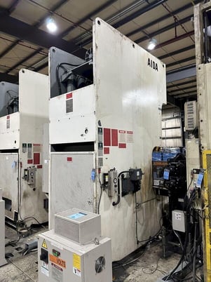 220 Ton, Aida #NC1-2000(2), single crank gap frame press, 9.84" stroke, 19.69"Shut Height, 4.33"ram adj. - Image 9