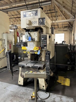88 Ton, Stamtec #G1-80, single crank gap frame press, 5.91" stroke, 13" Shut Height, 3.15"ram adj., 35-80 - Image 2