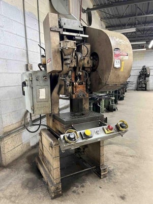 25 Ton, Rousselle #3, OBI press, 2" stroke, 10.75" Shut Height, 2" ram adj., 135 SPM, 20" x14"bed, air clutch - Image 10