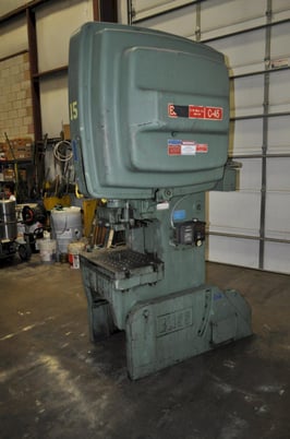 45 Ton, Bliss #C-45, OBI press, 3" stroke, 12.25" Shut Height, 3" ram adj., 120 SPM, 29.5"x18"bed, air clutch - Image 1
