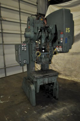 45 Ton, Bliss #C-45, OBI press, 3" stroke, 12.25" Shut Height, 3" ram adj., 120 SPM, 29.5"x18"bed, air clutch - Image 3