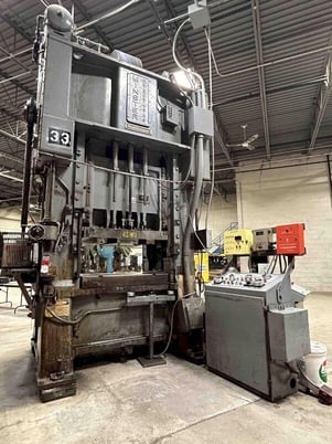 200 Ton, Minster #E2-200-48-36, straight side double crank press, 8" stroke, 24" Shut Height, 8" ram adj., 60 - Image 1
