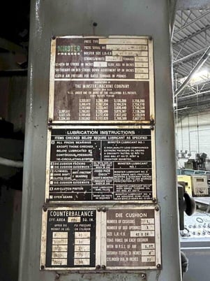 200 Ton, Minster #E2-200-48-36, straight side double crank press, 8" stroke, 24" Shut Height, 8" ram adj., 60 - Image 9