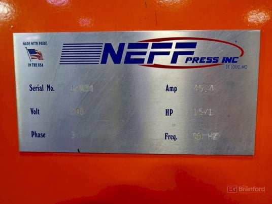 29.5 Ton, Neff #DF-25-15M, hydraulic C-frame press, 10" stroke, 24" daylight, 10" throat, hydro guard plus - Image 8