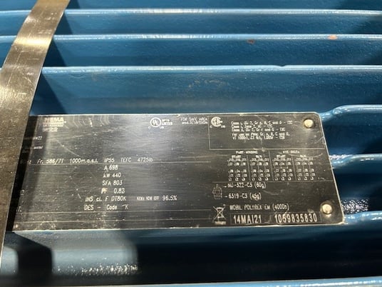 600 HP 1800 RPM WEG, Frame 586T/587T, TEFC, 460 Volts (F1) - Image 6