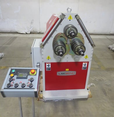 2" x 2" x 1/4" Akyapak #APK-61, Angle Roll, digital read out, 230/480 V., 3" pipe, 7" rolls, unused - Image 1