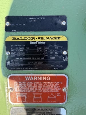 300 HP 3570 RPM Baldor, Frame 449TSC, ODP, BB, 2300 Volts, Rebuilt - Image 1