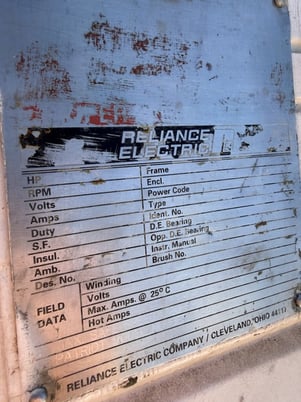 1000 HP 850/1270 RPM Reliance, Frame B843AT, SPFV, 500 VA, 240 VF, Rebuilt - Image 1