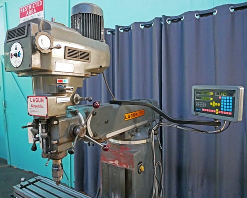 Republic-Lagun #FTV-2, Vertical Milling Machine w/DRO, 9" x 48" table, 34.6" x 16" x 16" travel, 22-3/16" - Image 7