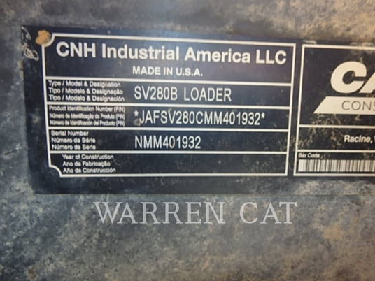 Case SV280B, Skid Steer Loader, 4072 hours, S/N: NMM401932, 2021 - Image 6