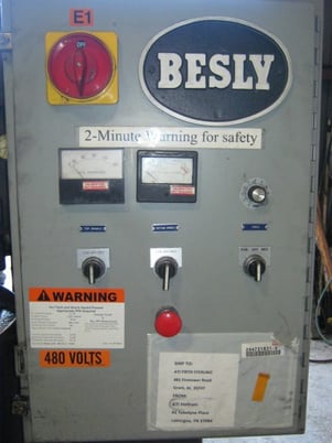 Besly #905/12/303, vertical opposed disc grinder, 12" wheels, 5 HP, 480 V., 3-phase - Image 5