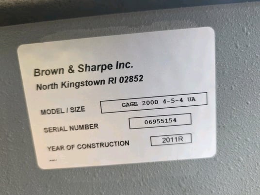 Brown & Sharpe #Gage-2000-4-5-4-UA, Inspection Gauge, 2011 - Image 2