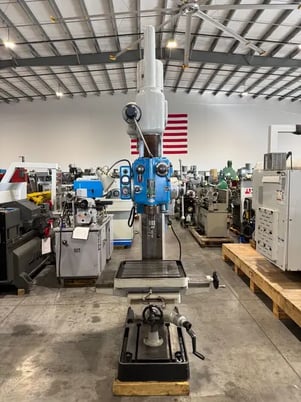 25" Yoshida #YUD-650, Heavy Duty Drill Press Tapping, 16.25" x 21" table, 2" mild steel drilling, 1.5" mild - Image 1