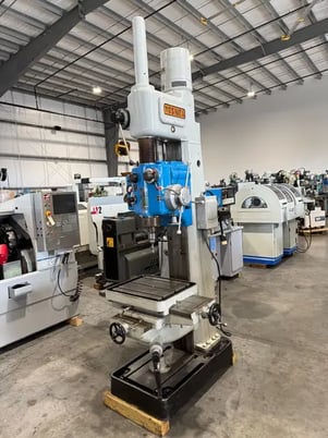 25" Yoshida #YUD-650, Heavy Duty Drill Press Tapping, 16.25" x 21" table, 2" mild steel drilling, 1.5" mild - Image 3