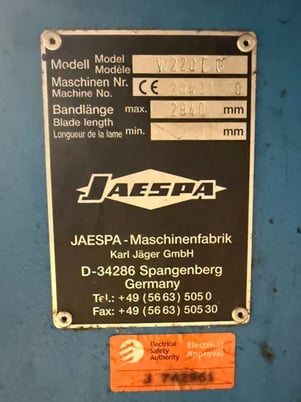 Jaespa #W220DG, Miter Saw, 405 RPM, 600 V., 3ph. - Image 5
