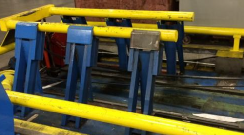 40000 lb. RBI mandrel uncoiler with floor standing coil car, 72" width, 19"-24" ID, L to R - Image 3