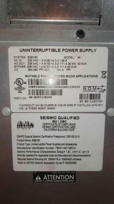 Eaton 9390-80 uninterruptible power supplies 40.0 KVA uninterruptible power supplies and Battery Cabinet 480V - Image 5