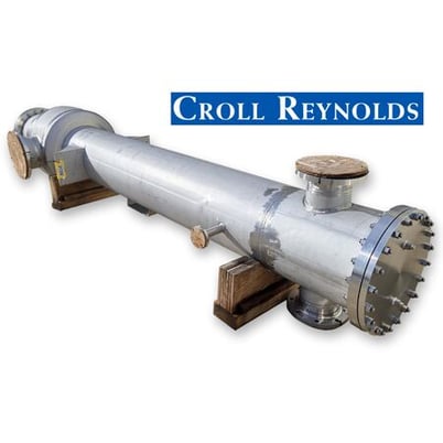 634.9 sq.ft., 87 psi shell, 14 psi tube, Croll-Reynolds #S20, Precondenser, 20" diameter x 15' long, 912 GPM - Image 1