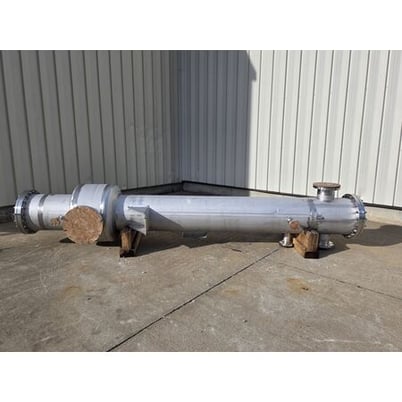 634.9 sq.ft., 87 psi shell, 14 psi tube, Croll-Reynolds #S20, Precondenser, 20" diameter x 15' long, 912 GPM - Image 2