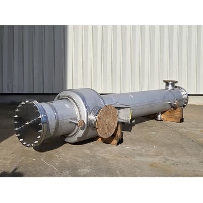 634.9 sq.ft., 87 psi shell, 14 psi tube, Croll-Reynolds #S20, Precondenser, 20" diameter x 15' long, 912 GPM - Image 3