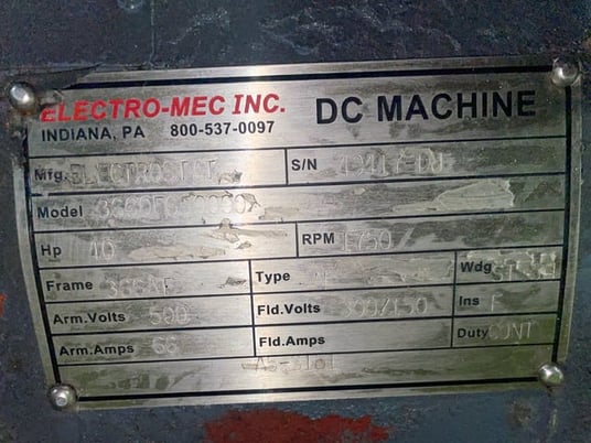 40 HP 1800 RPM Wer, Frame 366AT, TEFC BB, 500 VA, 300/150 VF - Image 3