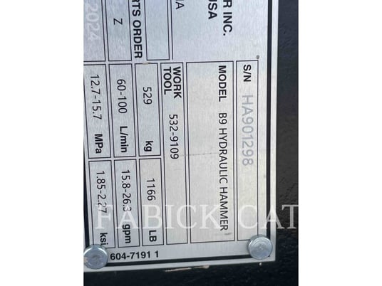 Caterpillar B9-420, Hammer, S/N: HA901298, 2024 - Image 6