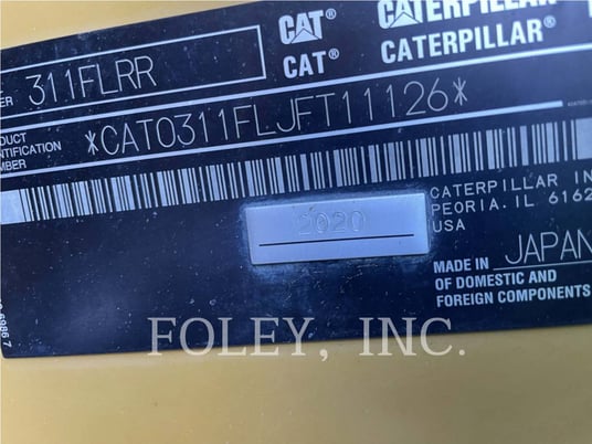 Caterpillar 311FLRR, Crawler Excavator, 2220 hours, S/N: JFT11126, 2020 - Image 6