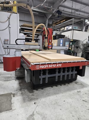 AXYZ #Pacer-5010ATC, CNC Router, 3-Axis, 120" x 72" table, 12000 RPM, 10 HP, low hours - Image 1
