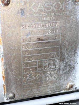 24" Kason #K-24-2-SS-P, portable Stainless Steel screener, 1/3 HP motor, 1140 RPM, 460 V., 3-phase - Image 5