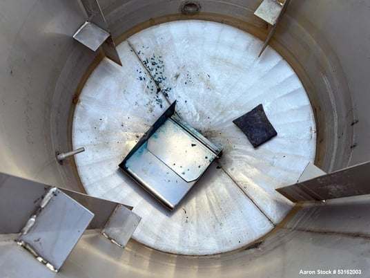 150 gallon Vertical Stainless Steel Tank, 36" diameter x 34" straight side, coned bottom, flat top, 10" - Image 7