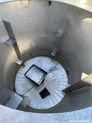 150 gallon Vertical Stainless Steel Tank, 36" diameter x 34" straight side, coned bottom, flat top, 10" - Image 10