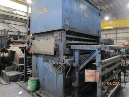 72" x .25" Bradbury, Precision Back-Up Leveler, 75k psi, 17 roll, 7 flights backups, 10" diameter entry pinch - Image 1
