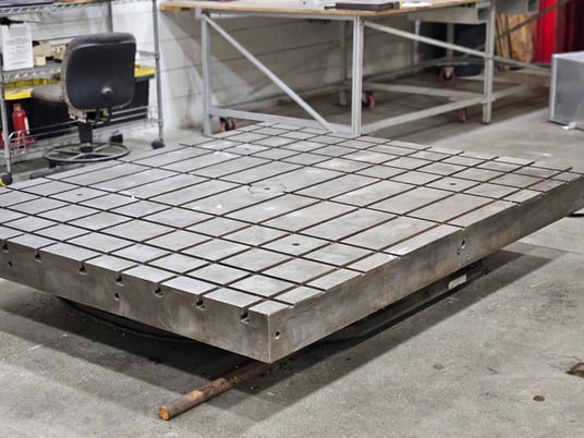 6" x 84" Lucas, air lift rotary table, 6" x 7' x 6' - Image 1