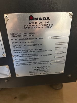 Amada #FOL3015AJ, fiber laser cutting system, 4000 watt, AJ-4000 engine, ASLUL 300 FOL-AJ automatic load / - Image 9