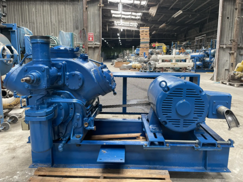 100 HP Vilter #456XL, 6-cylinder belt type reciprocating compressor, 230/460 V., Fr.404T - Image 5