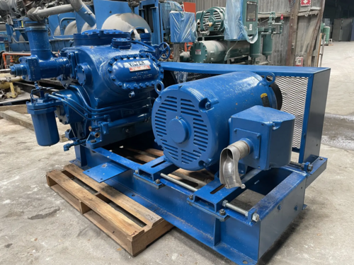 100 HP Vilter #456XL, 6-cylinder belt type reciprocating compressor, 230/460 V., Fr.404T - Image 6