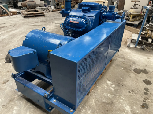 100 HP Vilter #456XL, 6-cylinder belt type reciprocating compressor, 230/460 V., Fr.404T - Image 8